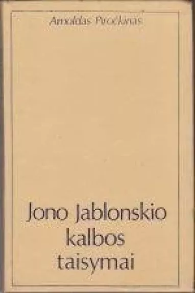 Jono Jablonskio kalbos taisymai