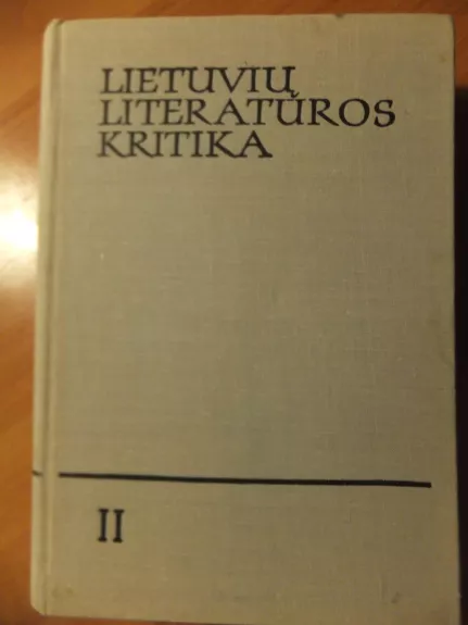 Lietuvių literatūros kritika (II dalis)