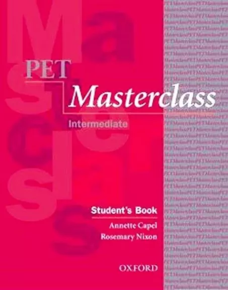 Pet Masterclass Intermediate. Students book