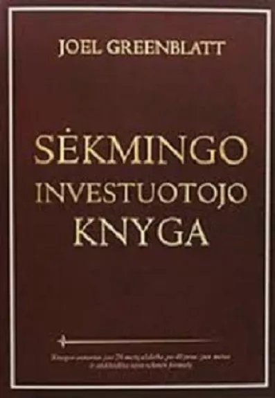 Sėkmingo investuotojo knyga