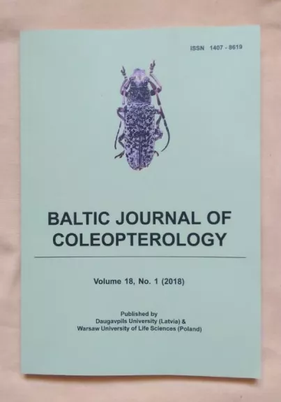 Baltic journal of coleopterology, Volume 18, No.1