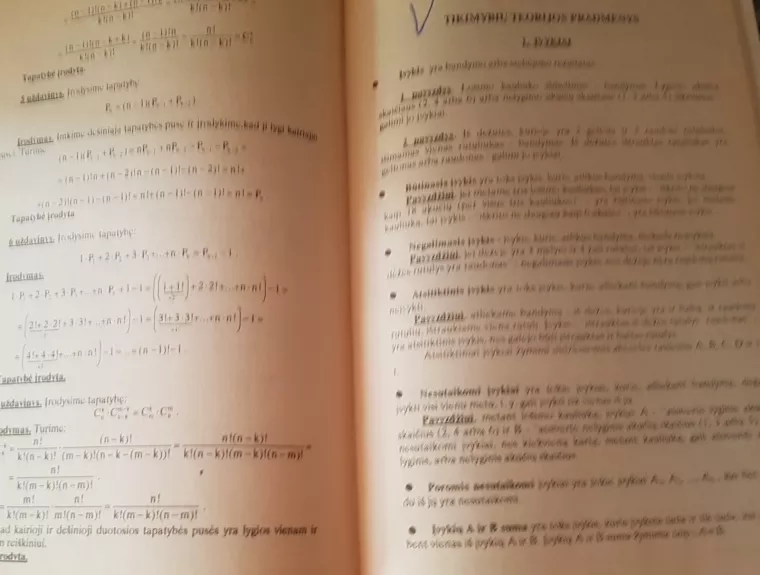 Kombinatorikos, tikimybių teorijos ir matematinės statistikos pradmenų žinynas moksleiviams