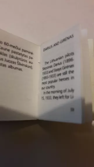 Miniatiūrinė knyga ,,Darius ir Girėnas"