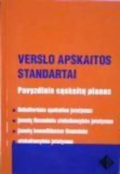 Verslo apskaitos standartai: pavyzdinis sąskaitų planas