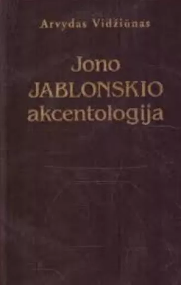 Jono Jablonskio akcentologija