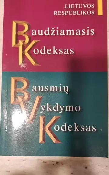 Lietuvos Respublikos baudžiamasis kodeksas. Bausmių vykdymo kodeksas