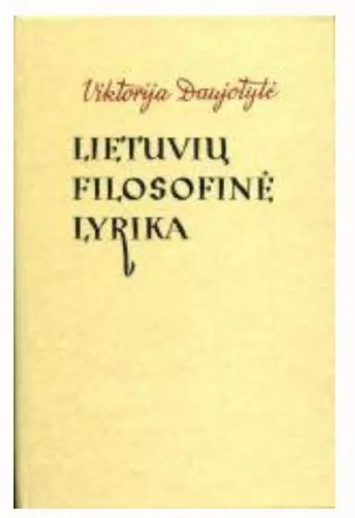Lietuvių filosofinė lyrika