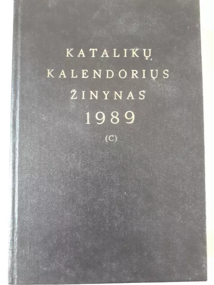 Katalikų kalendorius-žinynas 1989