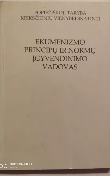 Ekumenizmo principų ir normų įgyvendinimo vadovas