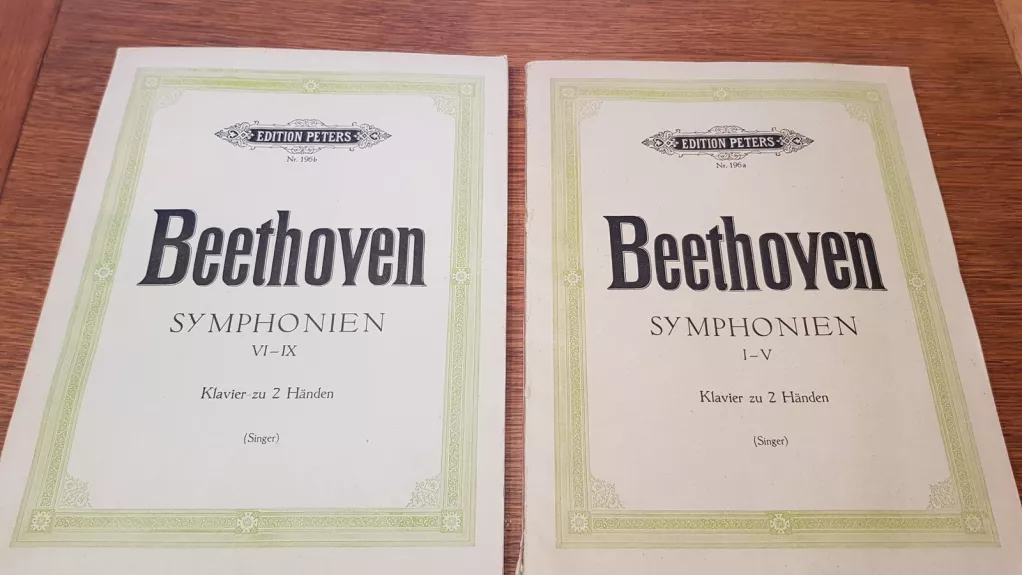 Bethovenas. Simfonijos 1-5 ir 6-9. Klavyrai. (Beethoven. Symphonien I-V, VI-IX. Klavier zu 2 Handen))