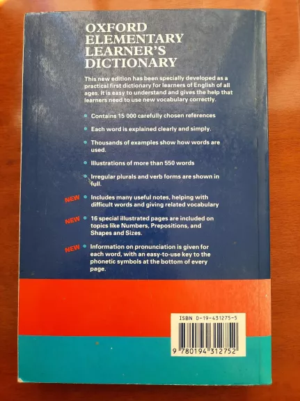 Elementary learner's dictionary