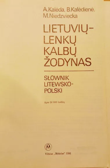 Lietuvių-lenkų kalbos žodynas