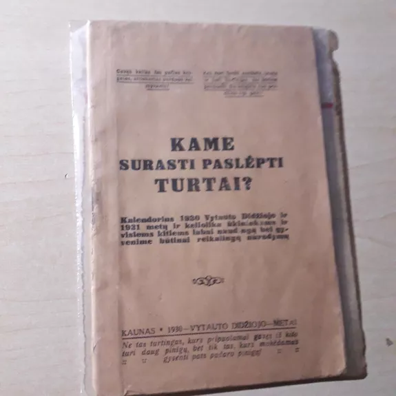 Kame surasti paslėpti turtai?