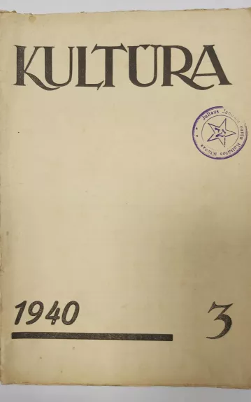 Kultūra 1940 Nr. 3