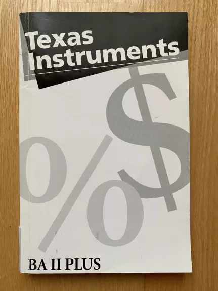 Texas Instruments BA II Plus Manual