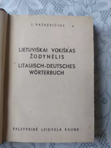 Lietuviškai vokiškas žodynėlis