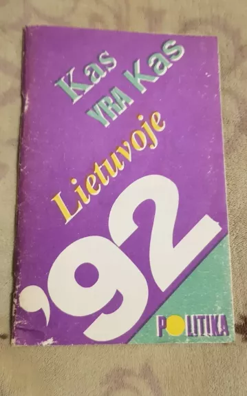 Kas yra kas Lietuvoje. 92