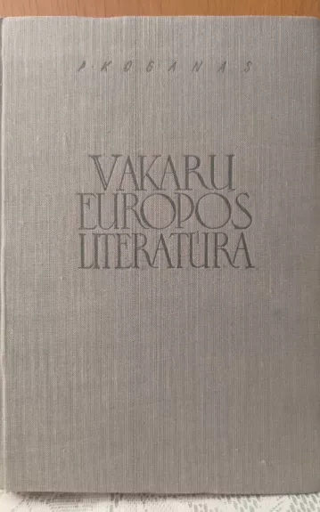 Vakarų Europos Literatūra I tomas