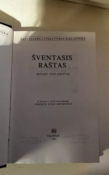 Šventasis raštas/Senasis testamentas 3 tomas