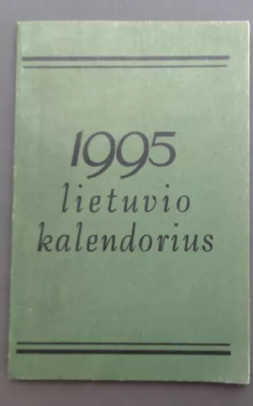 1995 lietuvio kalendorius