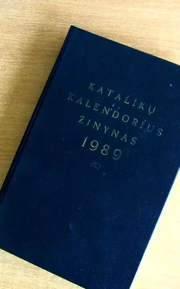 Katalikų kalendorius žinynas 1989