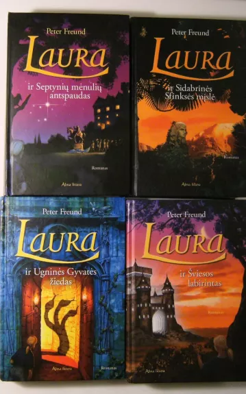Laura (6 knygos): "Laura ir Aventeros paslaptis"; "Laura ir Septynių mėnulių antspaudas"; "Laura ir Sidabrinės Sfinksės mįslė"; "Laura ir drakonų karalių prakeikimas"; "Laura ir Ugninės Gyvatės žiedas"; "Laura ir Šviesos labirintas"