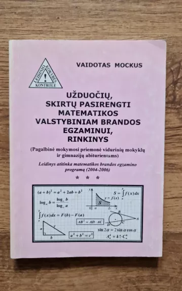 Užduočių, skirtų pasirengti matematikos valstybiniam brandos egzaminui, rinkinys