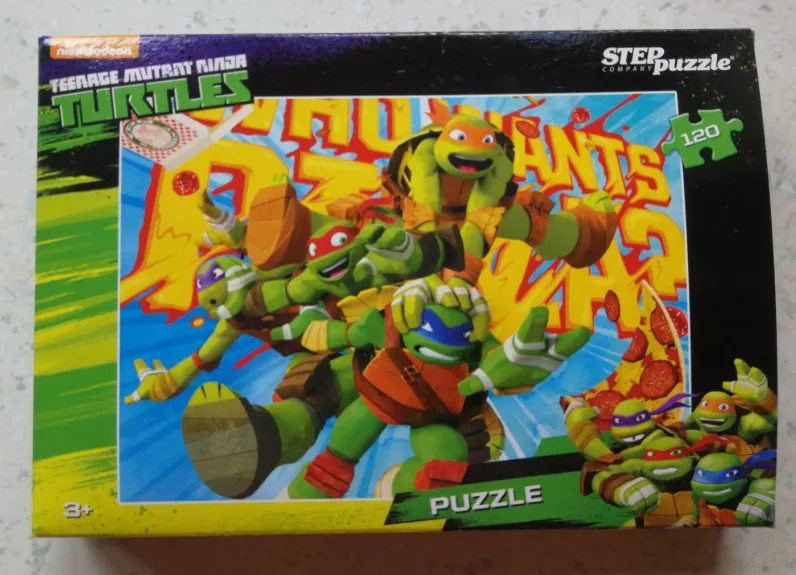 Dėlionė Puzzle 120 "Vėžliukai nindzės" /1/ 120 Puzzle Teenage Mutant Ninja Turtles