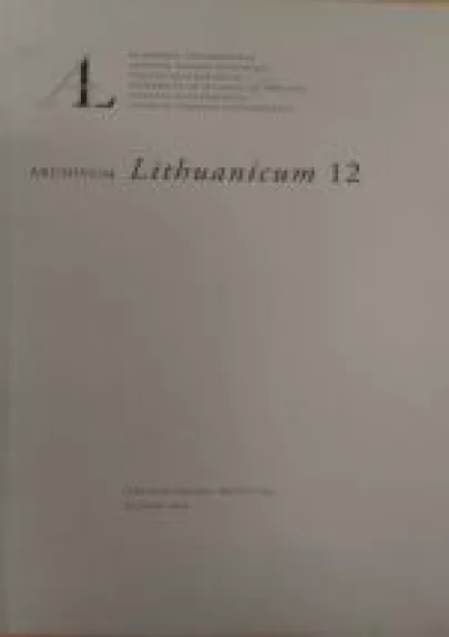 Archivum Lituanicum 12