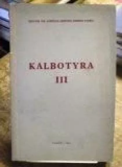 Kalbotyra III