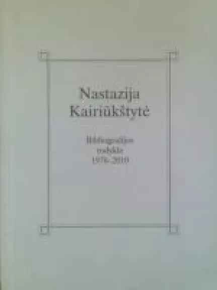 Bibliografijos rodyklė (1976-2010)