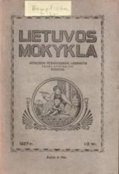 Lietuvos mokykla, 1927 m., Nr. 1