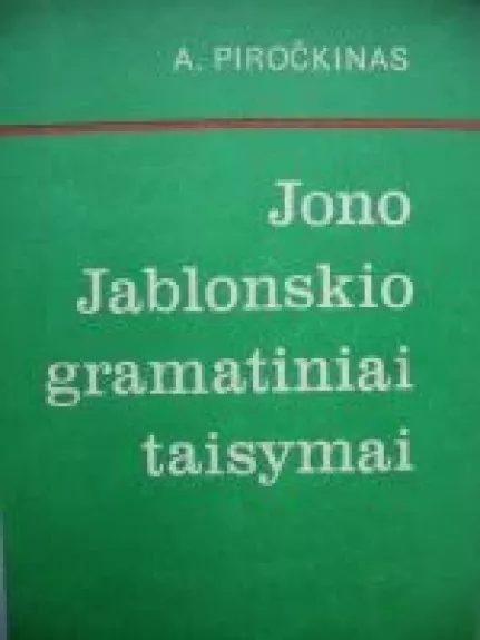 Jono Jablonskio gramatiniai taisymai