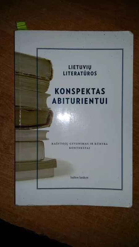 LIETUVIŲ LITERATŪROS KONSPEKTAS ABITURIENTUI. RAŠYTOJŲ GYVENIMAS IR KŪRYBA. KONTEKSTAI - Onutė Baumilienė, knyga