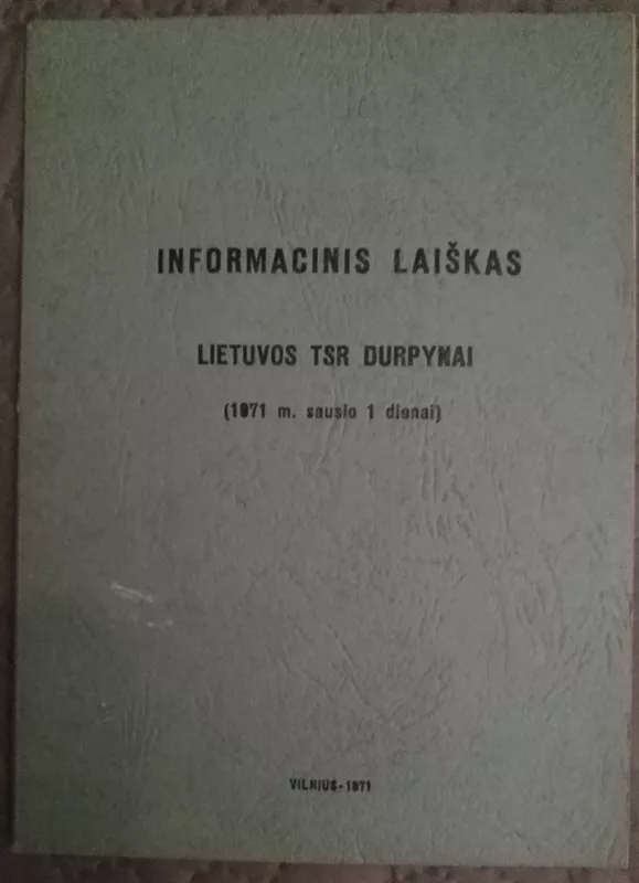 Lietuvos TSR durpynai - Autorių Kolektyvas, knyga
