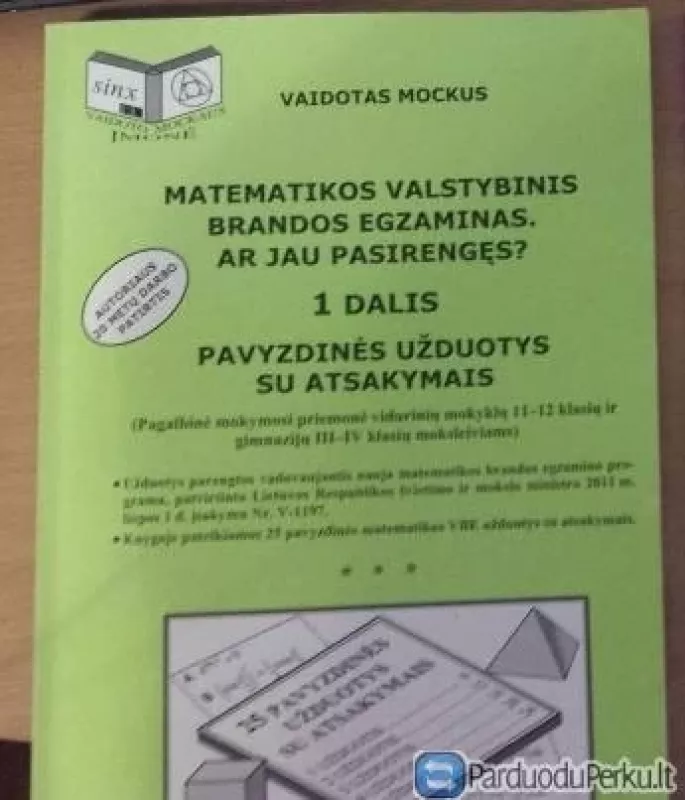 Vaidoto Mockaus uždavinių knygą, skirta ruoštis matematikos egzaminui - Vaidotas Mockus, knyga