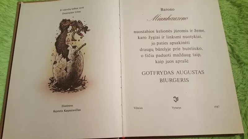 Baronas Miunhauzenas - Gotfrydas Augustas Biurgeris, knyga