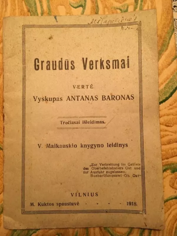 Graudūs verksmai - Antanas Baranauskas, knyga