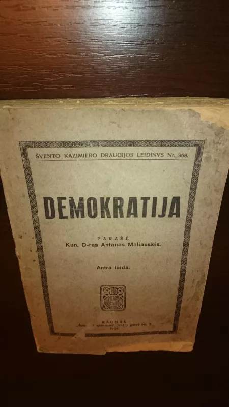 Demokratija - A. Maliauskis, knyga