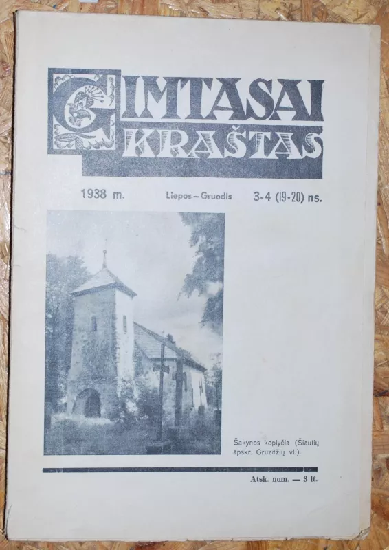 Gimtasai kaštas 1938 m Liepa-Gruodis - P Bugailiškis, knyga