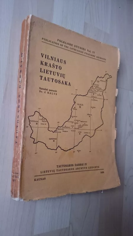 Vilniaus krašto lietuvių tautosaka - J. Balys, knyga