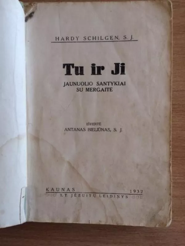 Tu ir ji - Hardy Schilgen, knyga