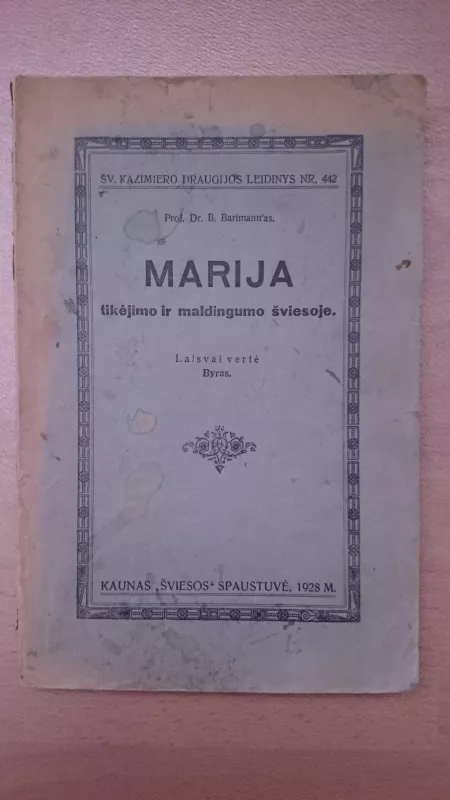 Marija - B. Bartmannas, knyga
