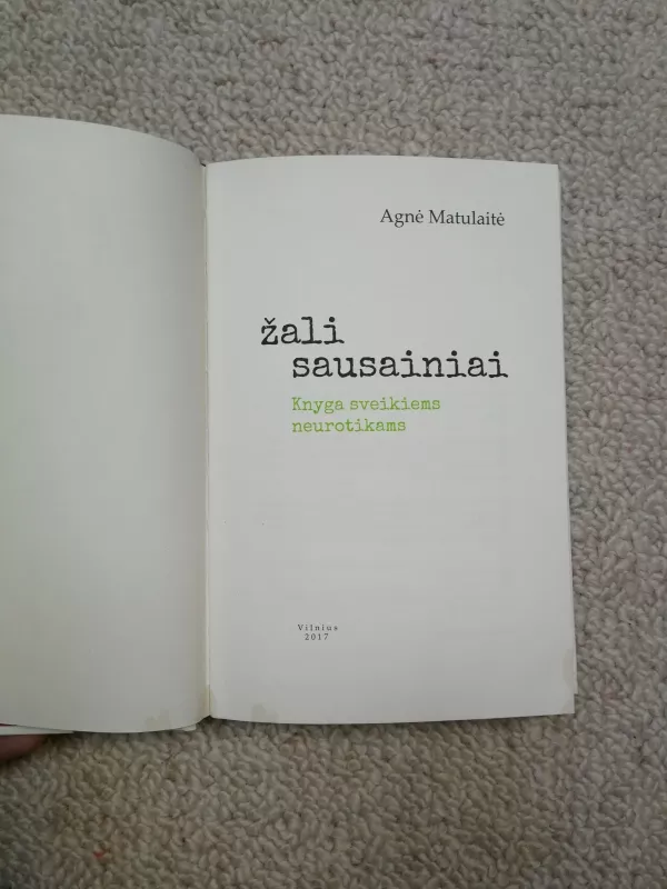 Žali sausainiai - Agnė Matulaitė, knyga