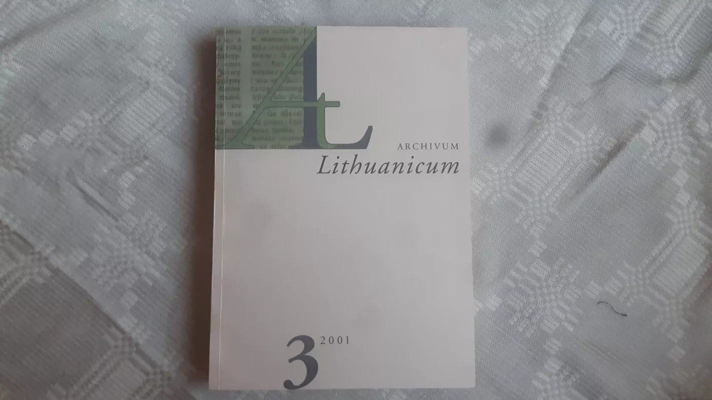 Archivum Lituanicum 3 - Autorių Kolektyvas, knyga