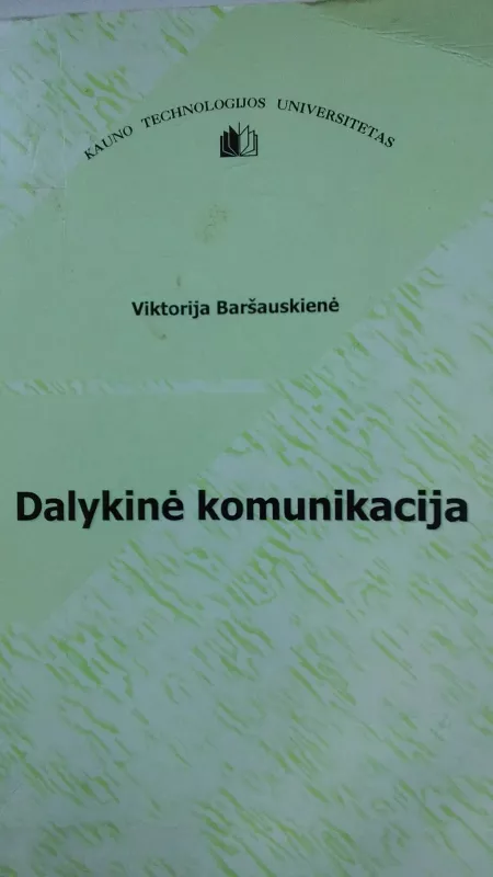 Dalykinė komunikacija - Viktorija Baršauskienė, Irena  Mačerinskienė, knyga