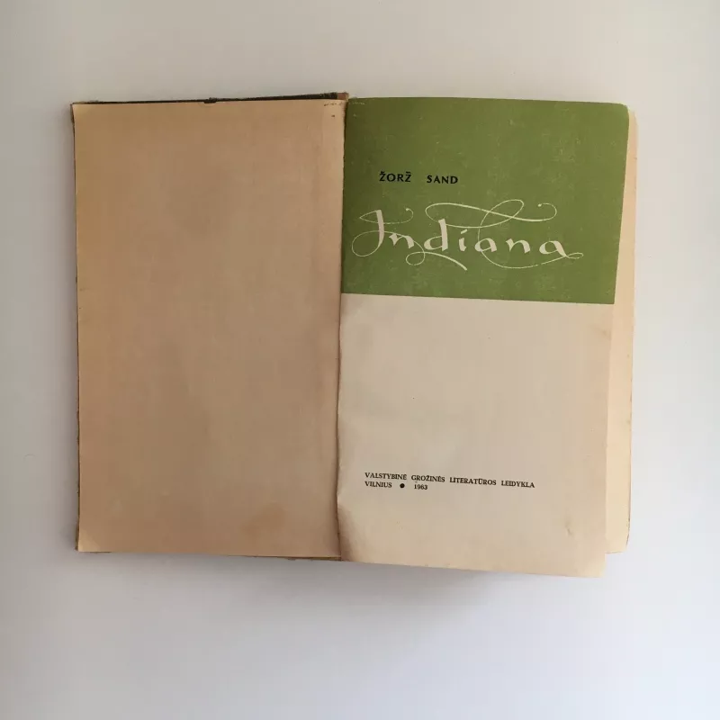 Indiana - Žorž Sand, knyga