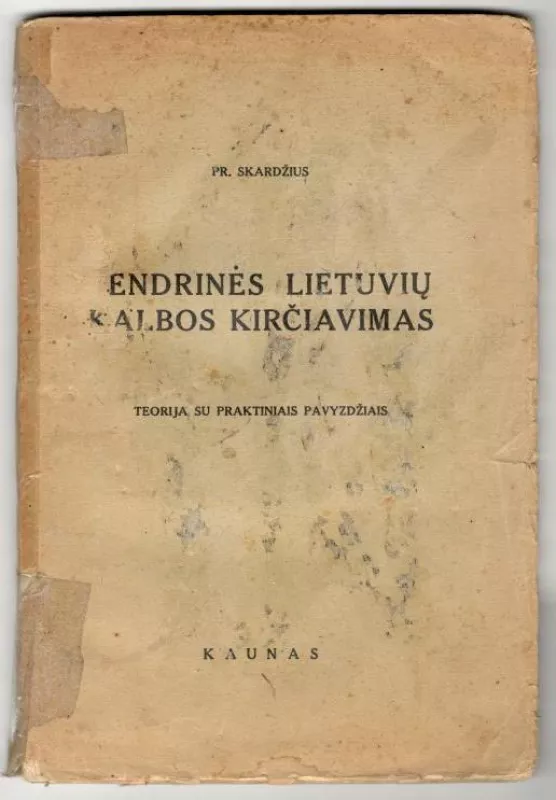 Bendrinės lietuvių kalbos kirčiavimas. Teorija su praktiniais pavyzdžiais - Pranas Skardžius, knyga