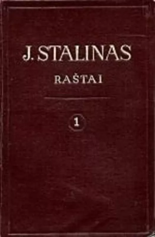 Raštai 1 tomas - Josifas Stalinas, knyga
