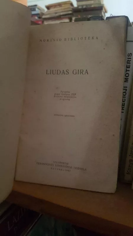 Liudas Gira - I. Kairiūkštytė, knyga